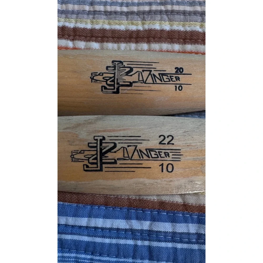 Vtg Zinger Wood RC Propellers 20-10 and 22-10 Model Airplane Parts Pair Decor